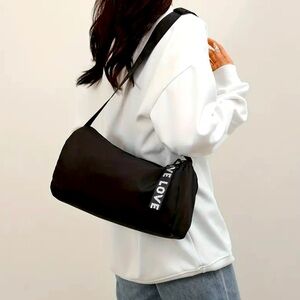 New - Retro Style - Mini Duffel /Fitness Bag with Adjustable Straps - Black